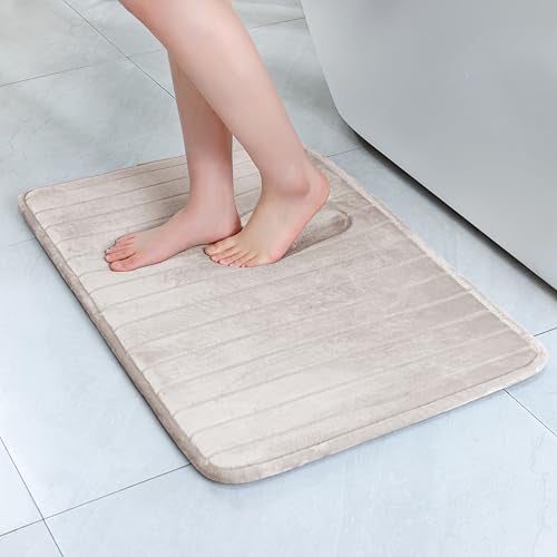 SWEMSTAR Bathroom Rugs Thick Memory Foam Bath Mat - Non-Slip, Quick Dry, Absorbent Washable Floor Microfiber Mat for Shower, Tub, Home Decor Accessories - 20"x30" - Image 1