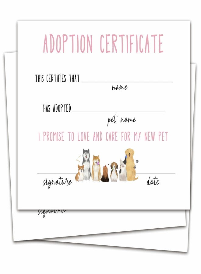 Gihyan Dog Adoption Certificate, Colorful Puppy Certificates of Adoption, Adopt Dog Gifts for Dog Puppy Birthday Parties, Adopting A Pet Party Favors Supplies, 10 Pcs Pet Adoption Certificates -11 - Image 1