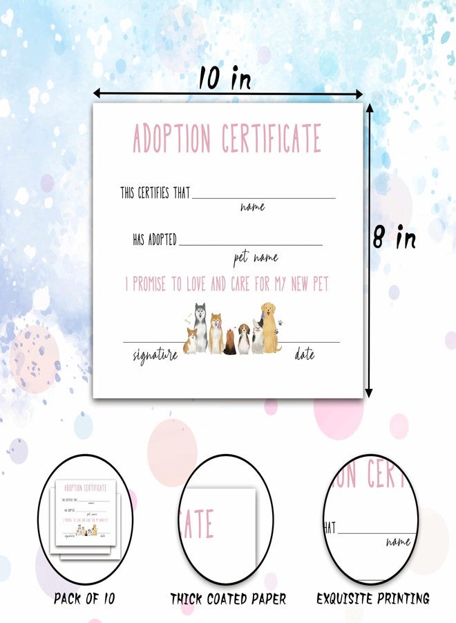Gihyan Dog Adoption Certificate, Colorful Puppy Certificates of Adoption, Adopt Dog Gifts for Dog Puppy Birthday Parties, Adopting A Pet Party Favors Supplies, 10 Pcs Pet Adoption Certificates -11 - Image 2