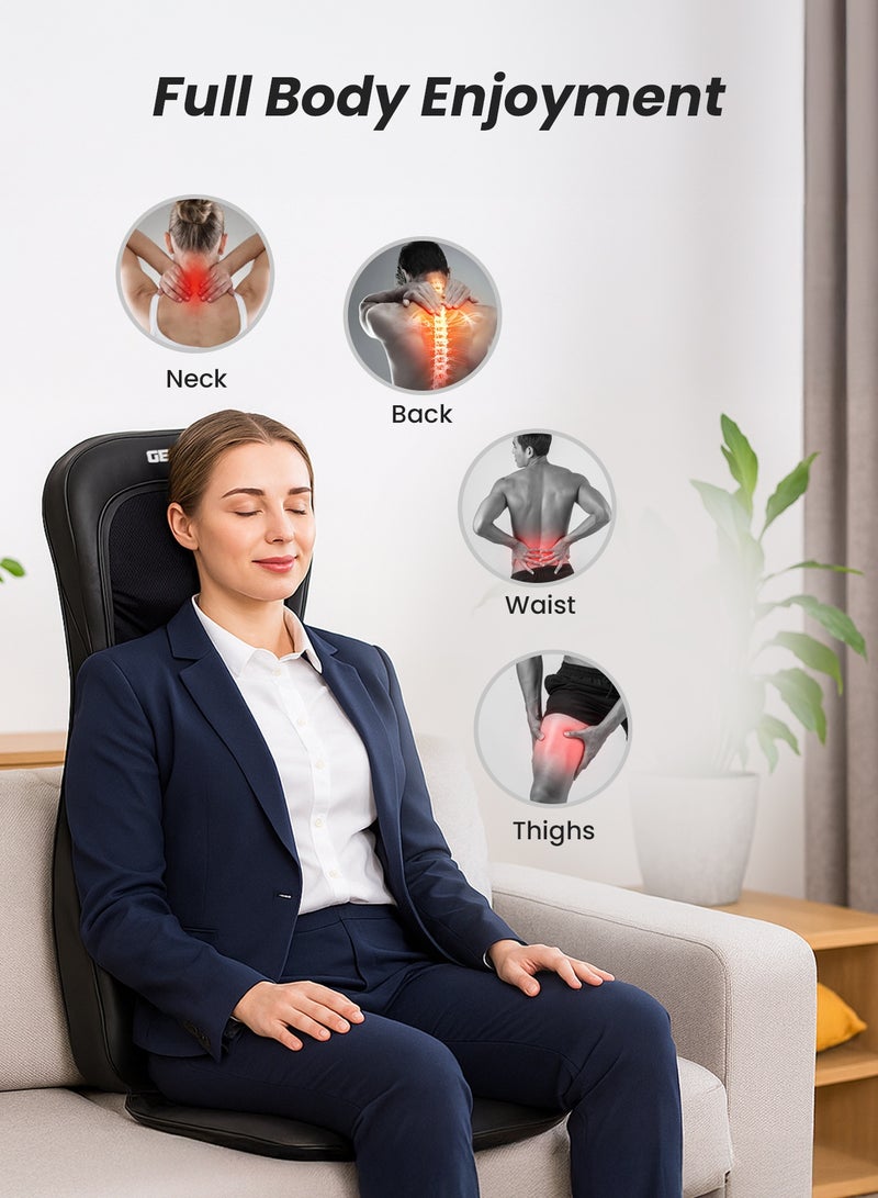 GEEPAS Full-Body Massage Chair Pad GM86104 – 15-Minute Timer, Customizable Shiatsu & Tapping Modes, Spot Kneading & Tapping, Seat Vibration with Remote Control, 2-Year Warranty. - Image 3