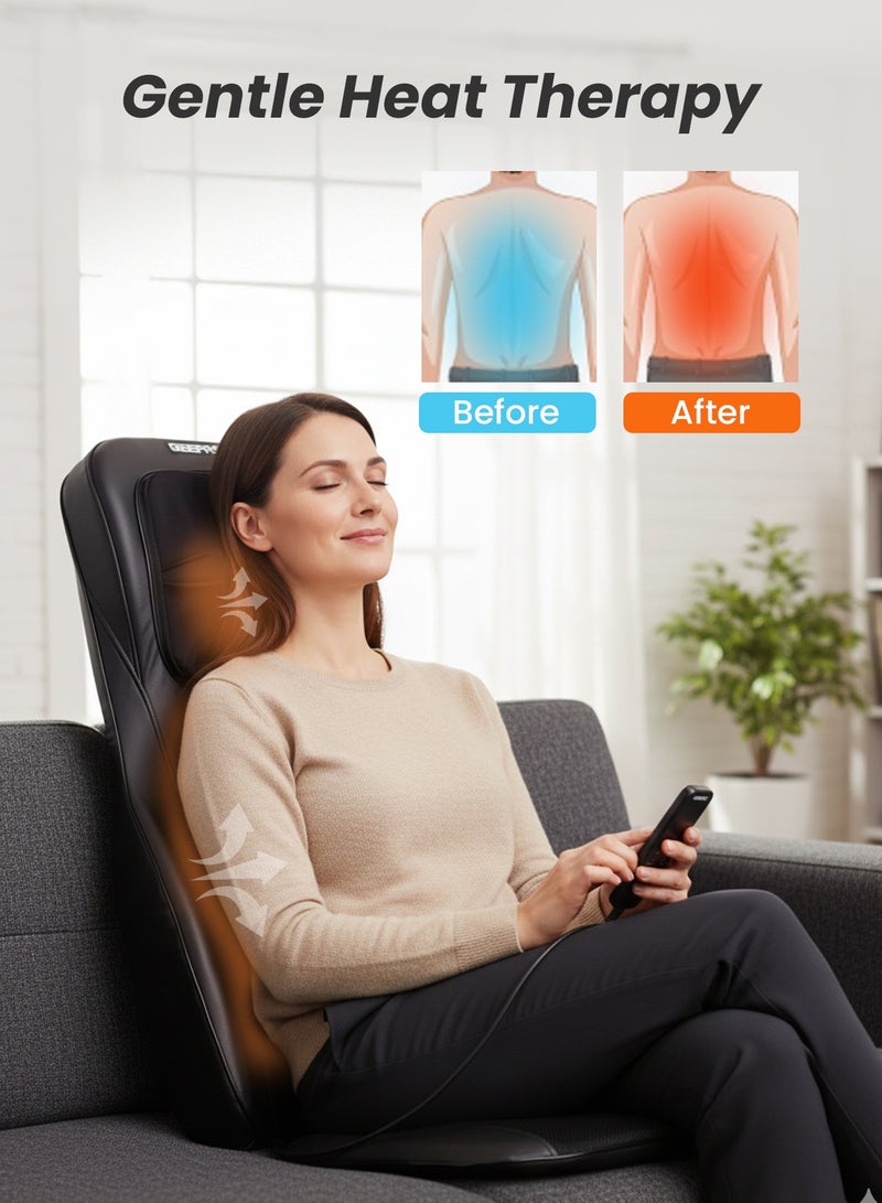 GEEPAS Full-Body Massage Chair Pad GM86104 – 15-Minute Timer, Customizable Shiatsu & Tapping Modes, Spot Kneading & Tapping, Seat Vibration with Remote Control, 2-Year Warranty. - Image 5