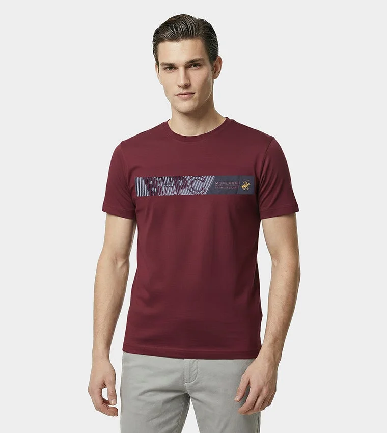 بيفرلي هيلز بولو كلوب Bhpc Mens Cherry Red Short Sleeve T-Shirt