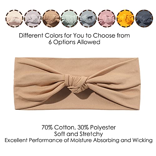 Vercret 8 Pack Knot Headbands for Women Non Slip Boho Wide Hair Bands Yoga Workout Running Sport Elastic Twist Knotted Headwrap for Girls (C Spring) - Image 4