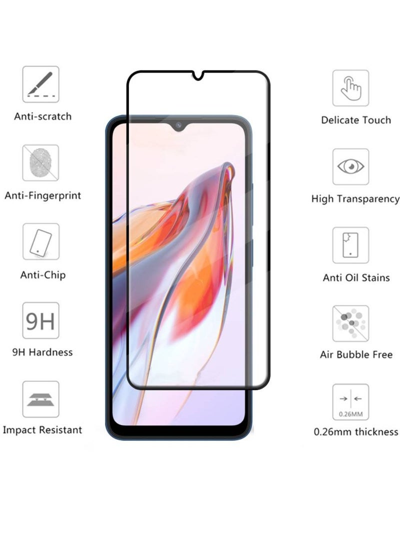 Edge to Edge Full Coverage Tempered Glass Screen Protector For Xiaomi Redmi 12C