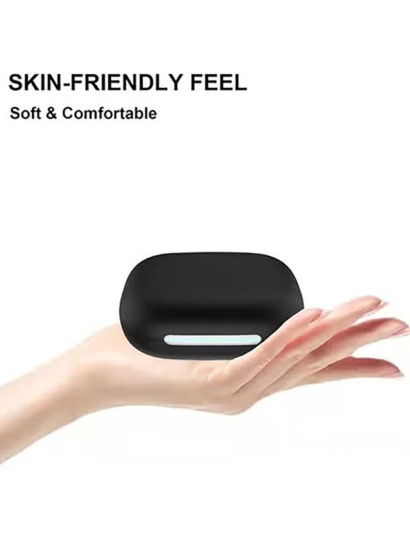 Silicone Case for Anker Soundcore AeroFit 2 Case Cover with Keychain/Cleaner Kit (Black) - Image 5