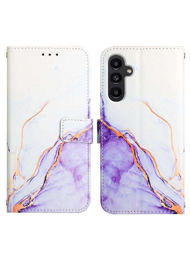 اس-توب جراب لهاتف Samsung Galaxy A24 4G PT003 جراب هاتف جلدي قلاب بنمط رخامي - Image 2