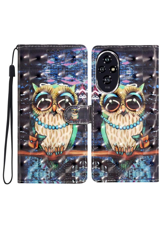 S-TOP Case For Honor 200 3D Pattern Leather Phone Case - Image 1