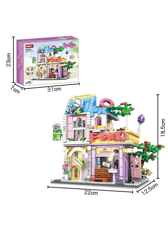 WOMA 840 قطعة من مكعبات بناء الفتيات ألعاب بيت الأحلام، ألعاب بناء منزل العطلات - Image 2