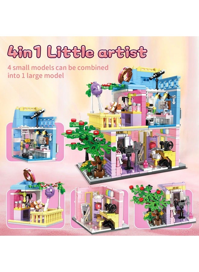 WOMA 840 قطعة من مكعبات بناء الفتيات ألعاب بيت الأحلام، ألعاب بناء منزل العطلات - Image 4