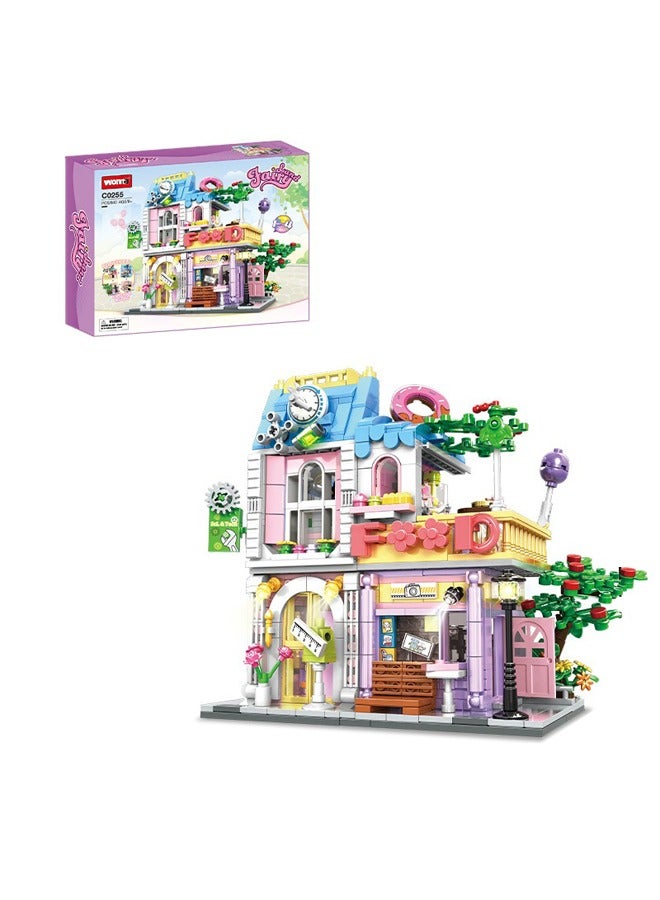 WOMA 840 قطعة من مكعبات بناء الفتيات ألعاب بيت الأحلام، ألعاب بناء منزل العطلات - Image 1