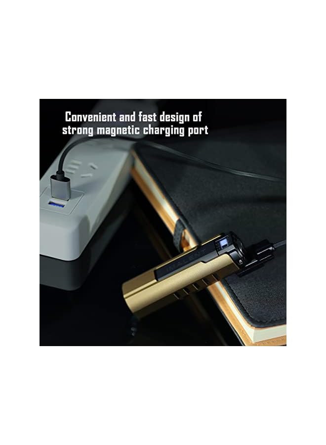 IMALENT LD70 EDC Flashlight, 4000 Lumens LED Rechargeable Flashlight with 203 Meter Throw, OLED Screen, IPX8 Waterproof, Keychain Handheld Flashlight For Outdoor, Night Walking, Camping(Gold) - Image 3