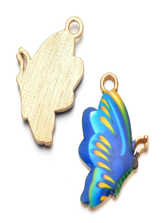 DIYstore 30 Pcs Mixed Color Alloy Enamel Butterfly Charms Pendant for Earrings Bracelets Necklace DIY Making Jewelry Making Accessories - Image 3