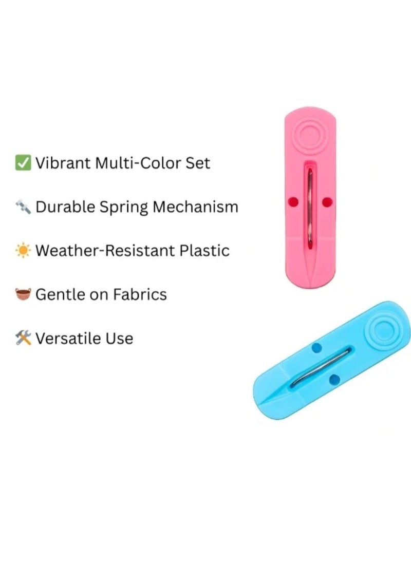 40 PCS Plastic Cloth Pegs Clothespins Laundry Line Clips Pack of 40 Durable Hanging Clips for Clothes Drying Rack Outdoor Indoor Use Laundry Accessories - Image 2