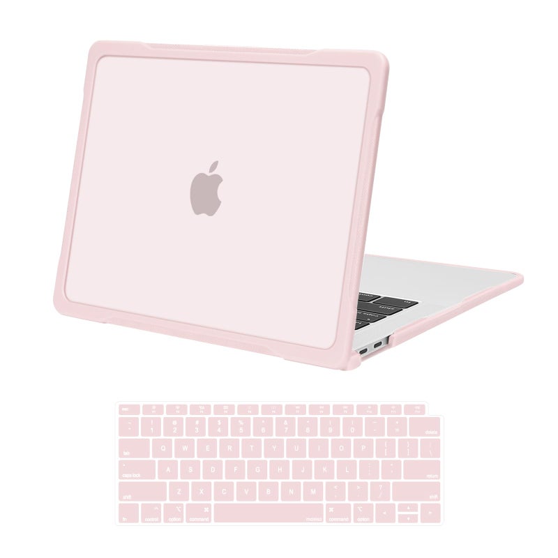 MOSISO Compatible with MacBook Air 13 inch Case M1 2021 2020 2019 2018 A2337 M1 A2179 A1932 ReducesFingerprints Case with Soft TPU Bumper ShellKeyboard Cover for MacBook Air 133 M1 Chalk Pink - Image 2