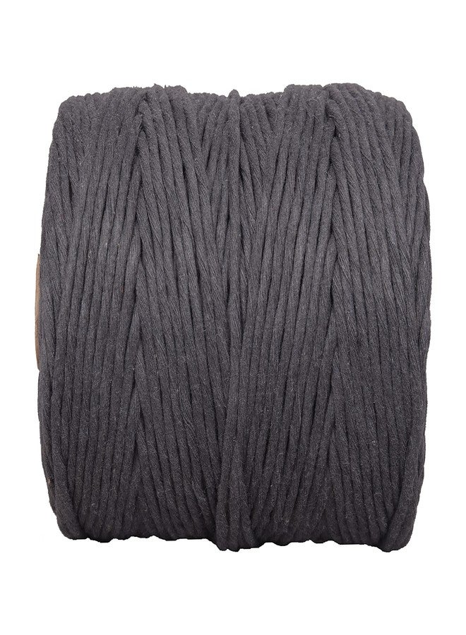 DK Craft Touch Single Strand Macrame Cotton Thread for Craft Work,Plant Hanger Ropes Single ply Color Ropes (Slate Grey, 100 metre Length (3mm)) - Image 2