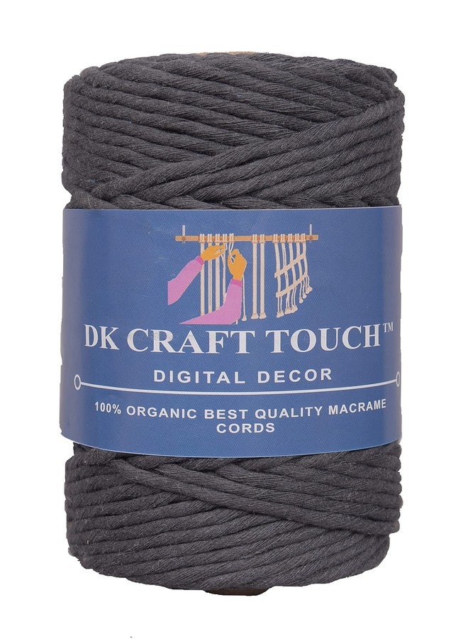 DK Craft Touch Single Strand Macrame Cotton Thread for Craft Work,Plant Hanger Ropes Single ply Color Ropes (Slate Grey, 100 metre Length (3mm)) - Image 3