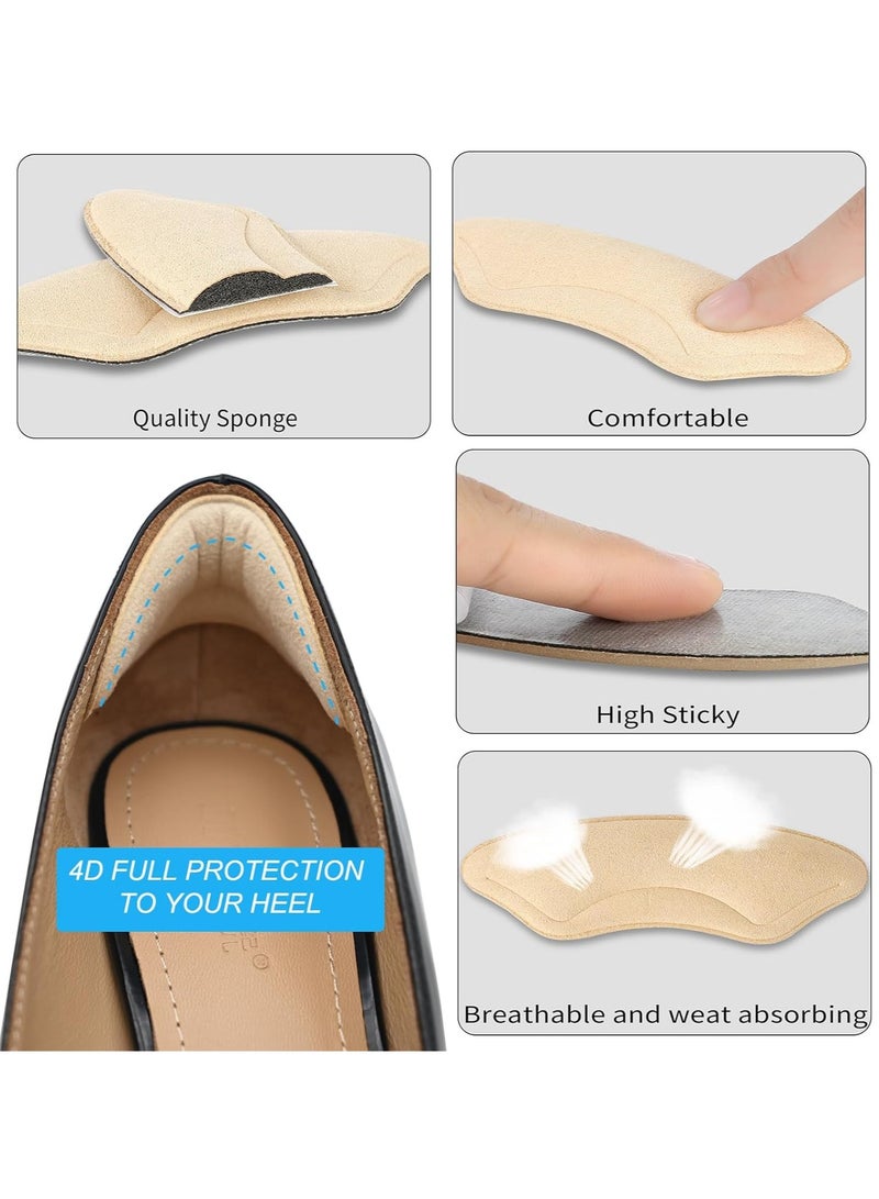 Meetion 6 Pairs Heel Cushion Pads for Shoes Too Big, Shoe Grips Liners Heel Protectors for Loose Shoes, Heel Pain, Blisters and Rubbing, Anti Slip Shoe Filler Make Shoes Fit Tighter - Image 4