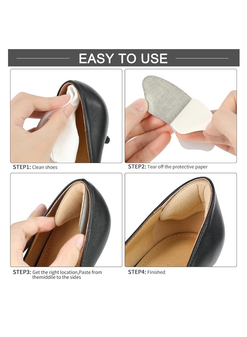Meetion 6 Pairs Heel Cushion Pads for Shoes Too Big, Shoe Grips Liners Heel Protectors for Loose Shoes, Heel Pain, Blisters and Rubbing, Anti Slip Shoe Filler Make Shoes Fit Tighter - Image 5