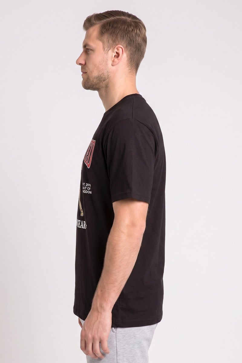 Tyson Men Sportswear Fit Short Sleeve Outdoor T-Shirt, Black - Image 3