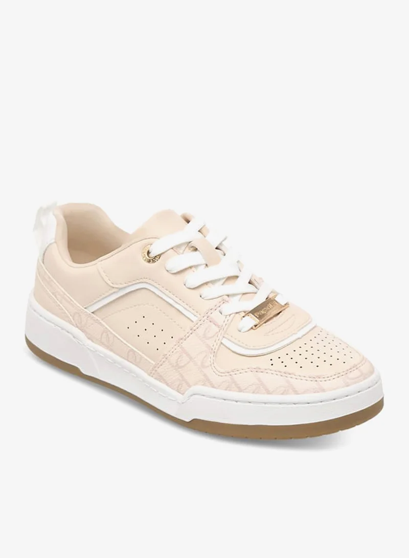 Paprika Women's Panelled Lace-Up Sneakers With Pull Tabs