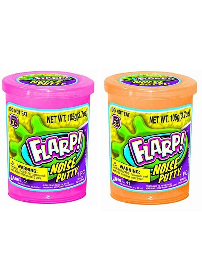 Ja-Ru - Jaru The 1 Flarp Noise Putty (2 Pack) Fart Putty Slime Amazing Bundle It Makes Fart Noises Super Soft Pink And Orange Slime 2 Pack Amazing Style (Click For More Variations) - Image 1
