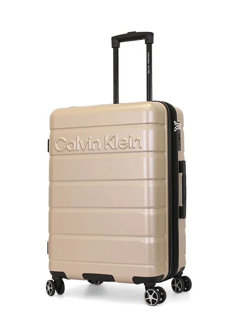 CALVIN KLEIN Ridge Line Hardside Spinner Luggage On Wheels, Ultra Lightweight ABS, 4 Double Wheels Color TAUPE