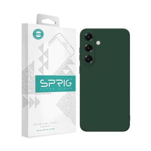 SPRIG Compatible with Samsung S25 Plus Premium FlexTone Back Cover Drop Tested Shock Proof Mobile Case for Men, Women, Boys and Girls with Camera Protection (Dark Green) - Image 1