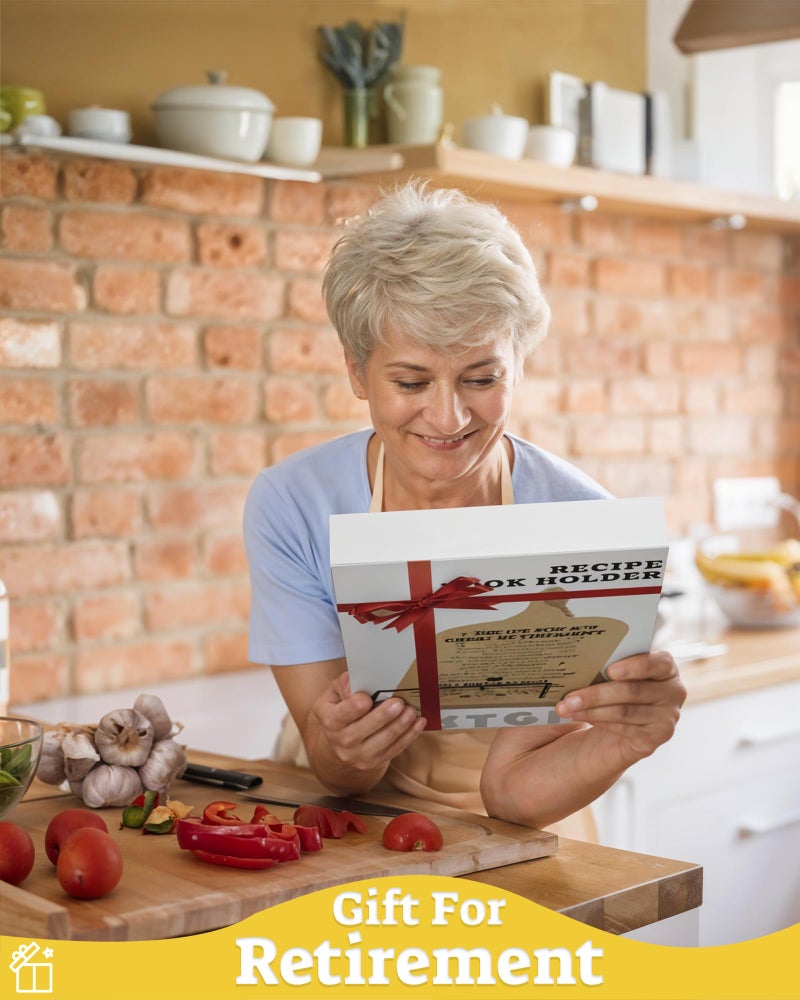 ikedas Retirement Gift for Woman, Cookbook Stand, Women Gift Ideas Cookbook Holder, Relaxation Gifts for Women, Recipe Book Stand, Cook Book Stand for Kitchen Counter, Thoughtful Gifts - Image 4