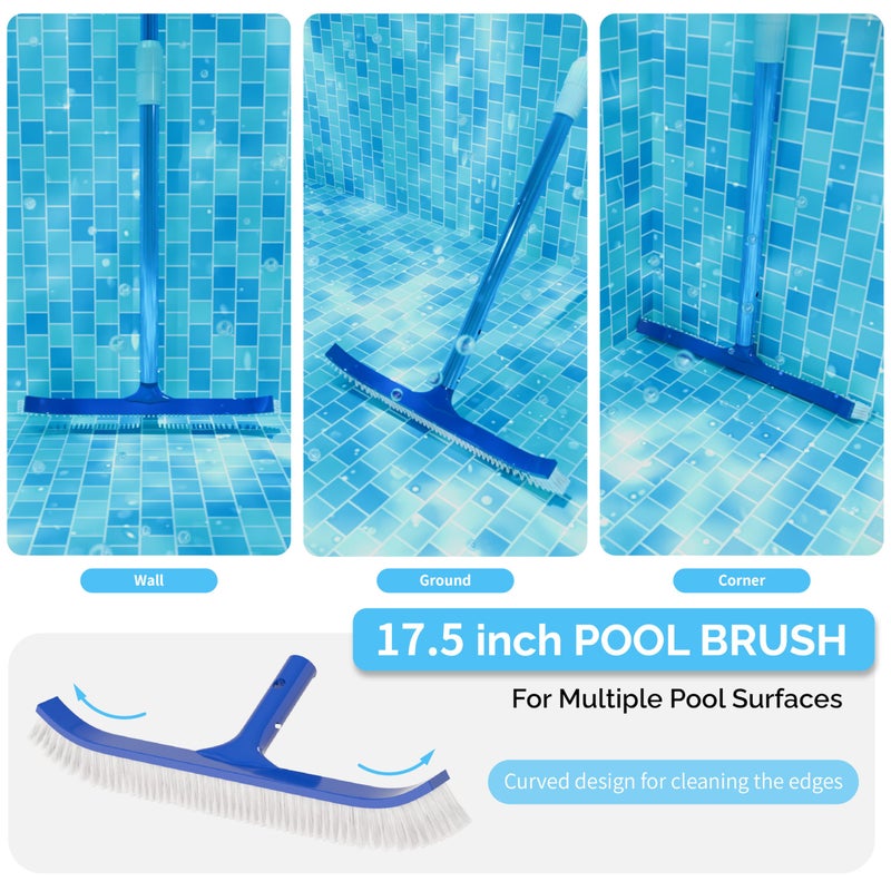 VINGLI 4-in-1 Pool Cleaning Kit, Pools Maintenance Equipment with Pool Net, Pool Brush, Skimmer Net and SPA Brush, Pool Maintenance Tools for Inground&Above Ground Swimming Pools - Image 5