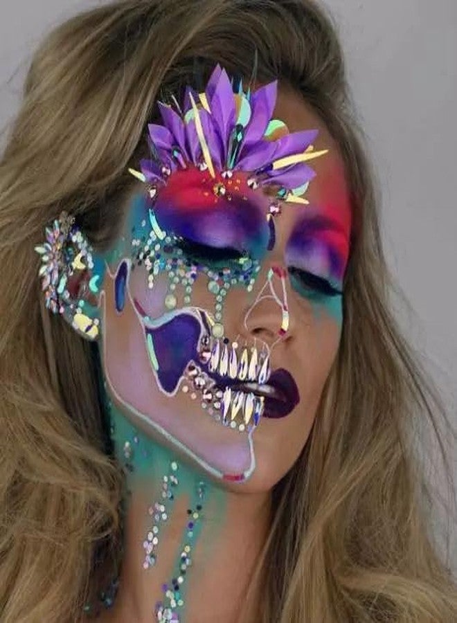 Go Ho Makeup Pastel Purple Cream-Blendable Stick-Waterproof Pastel Purple Professional SFX Witch Ursula Face Paint,Safe Facepaint&Lip Smacking for Halloween Costumes Cosplay - Image 5