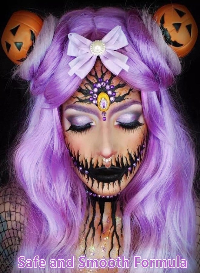 Go Ho Makeup Pastel Purple Cream-Blendable Stick-Waterproof Pastel Purple Professional SFX Witch Ursula Face Paint,Safe Facepaint&Lip Smacking for Halloween Costumes Cosplay - Image 4