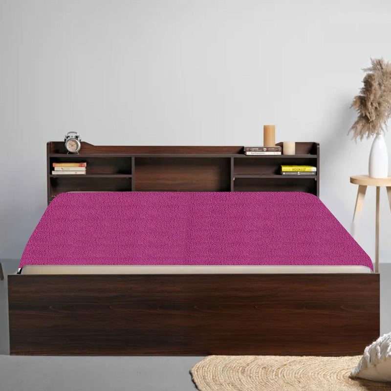 OYO BABY Extra Absorbent Waterproof Baby Dry Sheet Single Bed (72 x 36 Inch) | Quick Dry Sheet for New Born Baby Bed Protector, Soft & Breathable Rubber Sheet for Bed|Rani Pink - Image 2