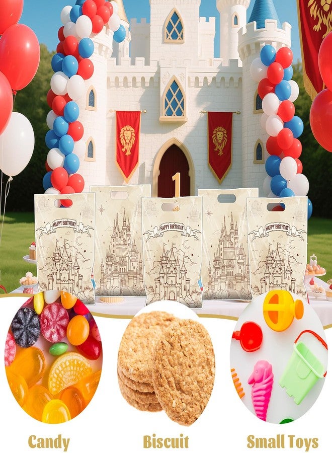 Aposwow Wizard Party Favor Bags - Vintage Castle Birthday Goody Candy Gift Favor Bags Wizard School Themed Snacks Treat Party Supplies Birthday Decorations - Image 3