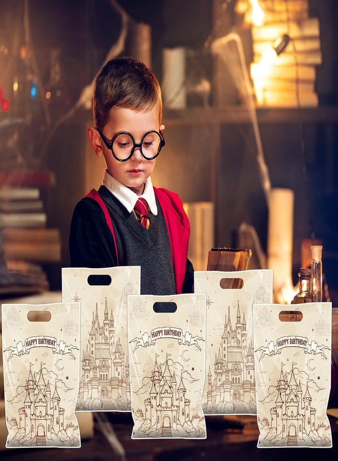 Aposwow Wizard Party Favor Bags - Vintage Castle Birthday Goody Candy Gift Favor Bags Wizard School Themed Snacks Treat Party Supplies Birthday Decorations - Image 4