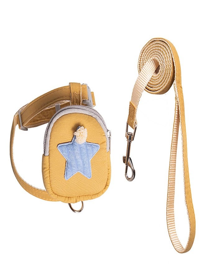 Zerodis Pet Harness Leash Set, Cute Backpack Cat Vest Belt Leash Snap Design Pet Harness Leash Comfortable and Breathable Dog Vest Leash Strong and Vest Harnesses (S (Recommended Within - Image 1
