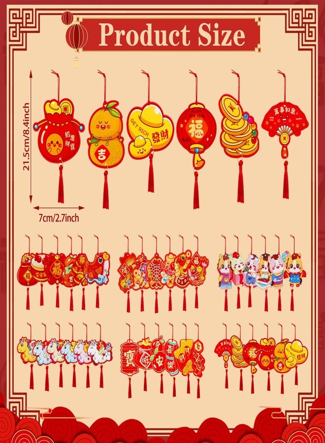 BINBE 36Pcs Chinese Lunar New Year Decorations Luck Hanging Ornaments Knot Pendant 2026 Spring Festival Decor for Home Office Car Tree Wall Party Decor (Horse) - Image 2