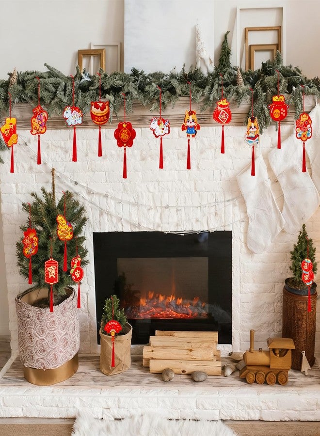 BINBE 36Pcs Chinese Lunar New Year Decorations Luck Hanging Ornaments Knot Pendant 2026 Spring Festival Decor for Home Office Car Tree Wall Party Decor (Horse) - Image 5