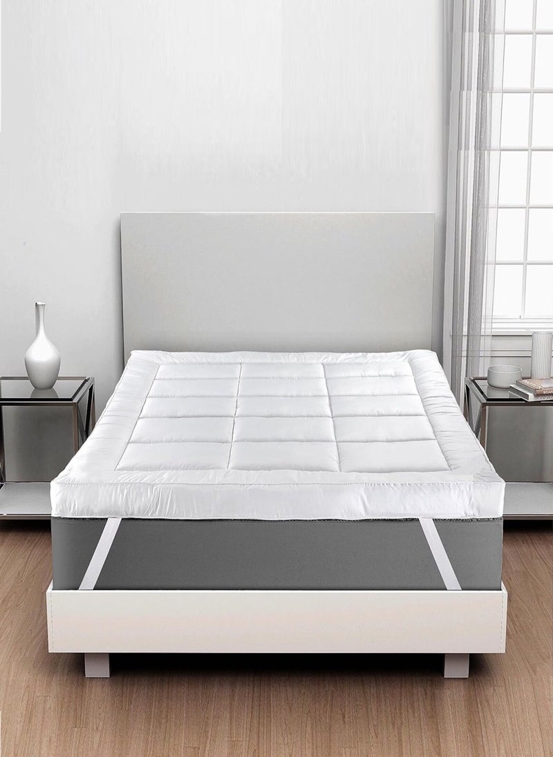 Blueberry Mattress Topper Micofiber Heavy Filling With 4 Corner Elastic 10cm Thickness 150x200cm  - Image 1