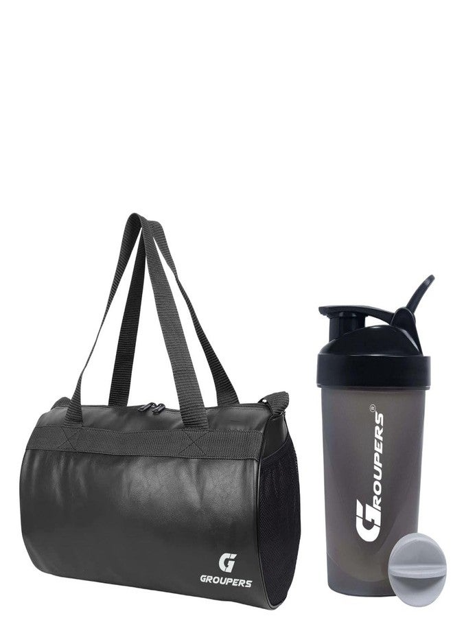 Groupers Foldable 20-25L Travel Duffle Bag - Tear-Resistant Waterproof Gym Bag (43×25×23 cm) + 400ml Shaker Bottle - Workout, Sports & Training Essentials - Image 1