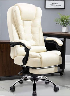 GoldenLike Office Chair Reclining Computer Desk Chairs with Footrest Ergonomic Computer Gaming Chair Leather Executive Office Chair Big and Tall Office Massage Chair Home Office Chair  - Image 1