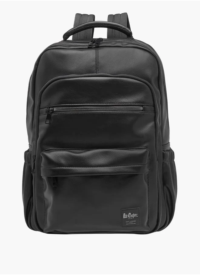 Lee Cooper Men Solid Backpack with Adjustable Strap and Zip Closure