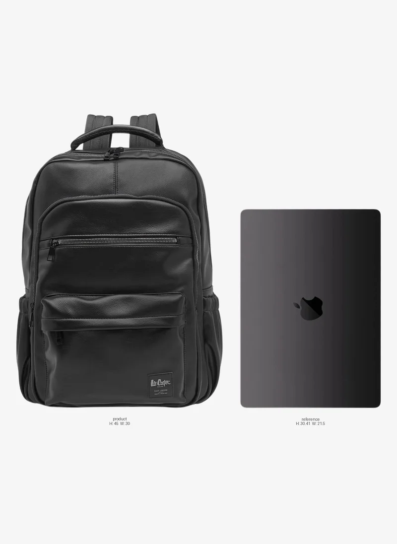 Lee Cooper Men Solid Backpack with Adjustable Strap and Zip Closure