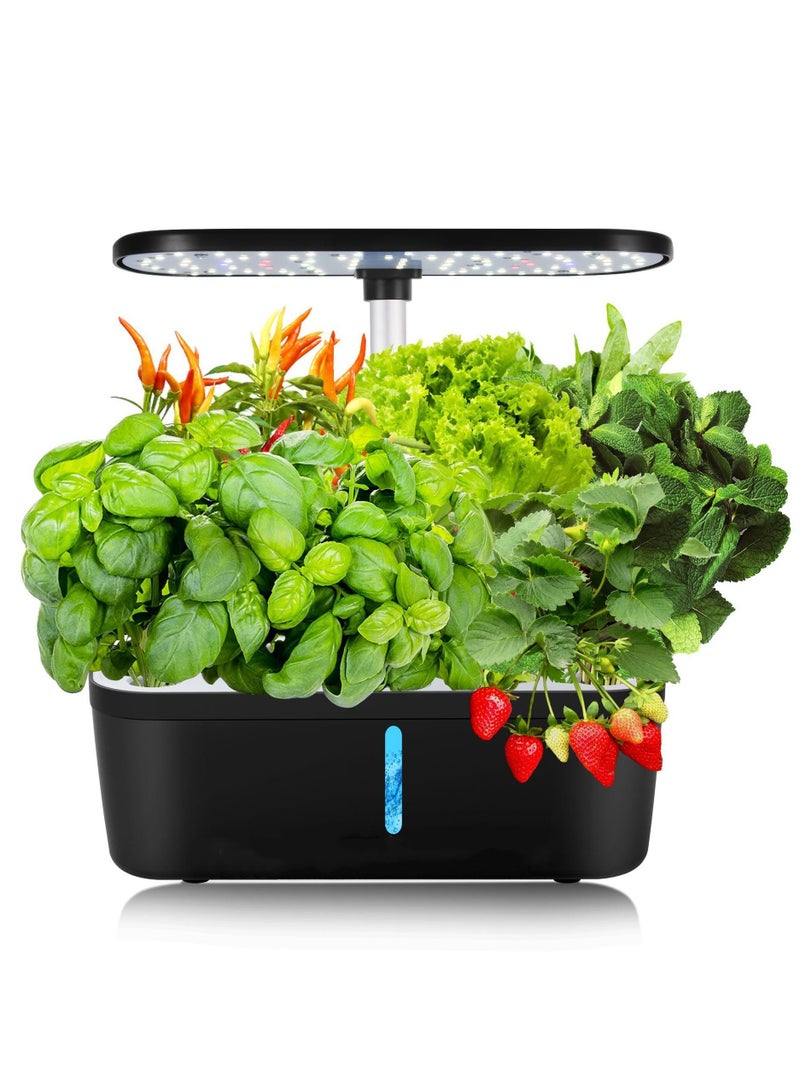 Generic Hydroponic Planting Machine,DIY Soilless Cultivation Planting Kit,6 Planting Points,Hydroponic Planting System For Indoor Gardening,Herb Garden Kit,Suitable For Home,Kitchen And Gardening (Black)  - Image 1