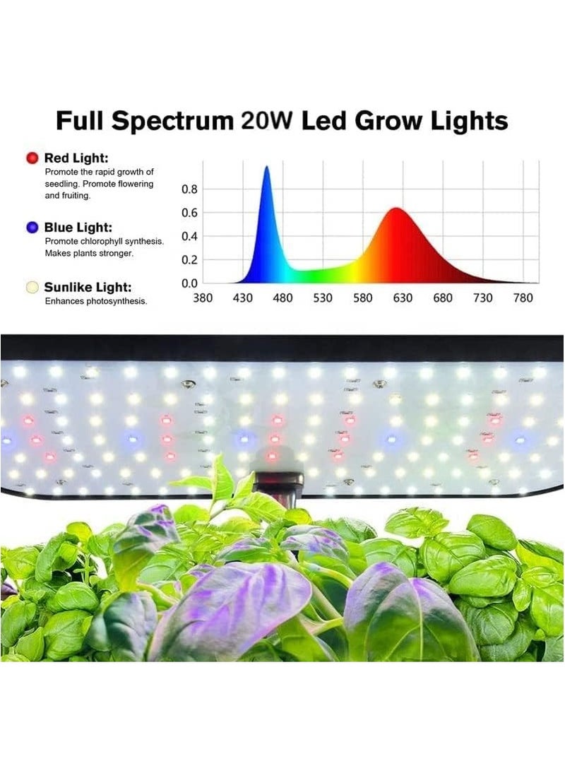 Generic Hydroponic Planting Machine,DIY Soilless Cultivation Planting Kit,6 Planting Points,Hydroponic Planting System For Indoor Gardening,Herb Garden Kit,Suitable For Home,Kitchen And Gardening (Black)  - Image 4
