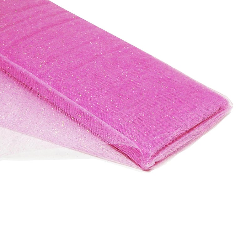 ProKart Premium Net Fabric Mesh Solid Glitter Cloth for Flower Bouquet, Trousseau Packing, Fabric for Gift Wrapping, Party Hall Decor, Sweet Boxes, Gift Decoration (20 Meters, Baby Pink) - Image 2