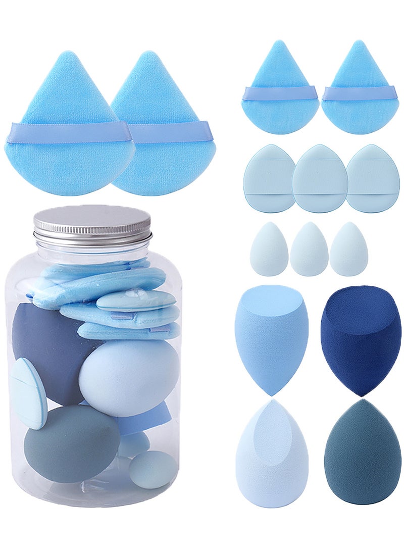 Generic 14-Piece Makeup Sponge Set- Multi soft color Mini Makeup Sponge, Powder Puff Long Lasting Beauty Sponge Wet & Dry Use for Women 