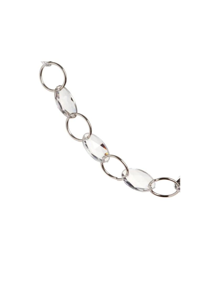 إكليل الزفاف من الأحجار الكريمة البيضاوية الكريستالية الواضحة: 36 بوصة - Image 3