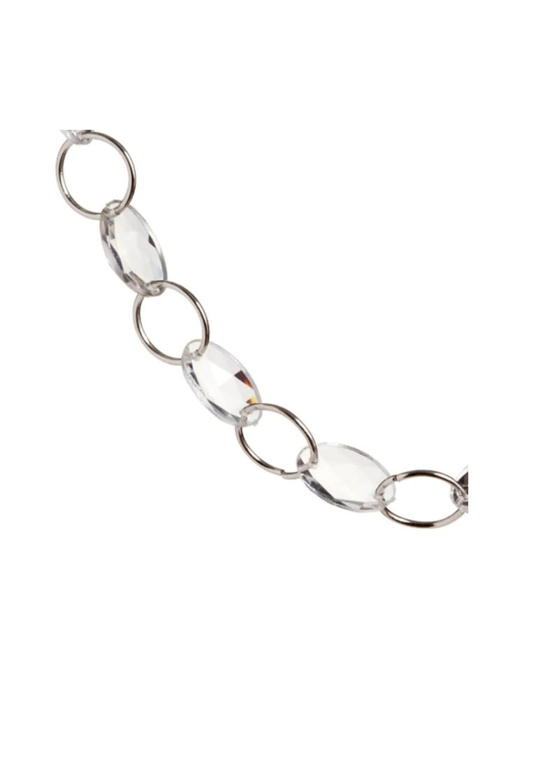 إكليل الزفاف من الأحجار الكريمة البيضاوية الكريستالية الواضحة: 36 بوصة - Image 2