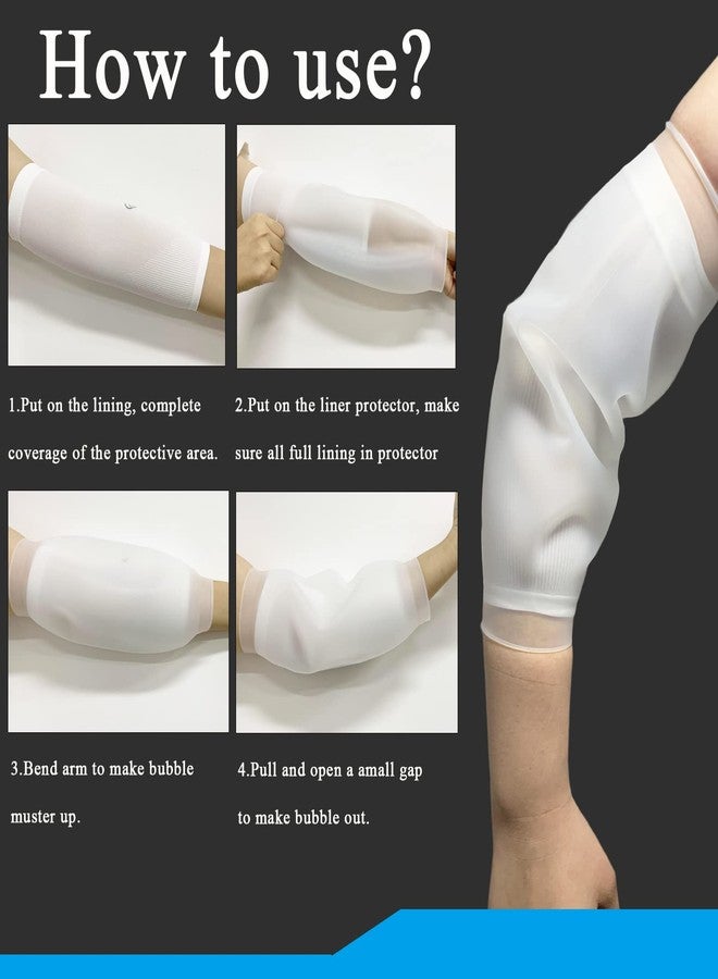 غطاء ضمادة واقٍ مقاوم للماء من UMTEC لخط PICC للاستحمام العلاجي الكيميائي، وكم جبيرة للذراع الوسطى والكوع، (M) - Image 5