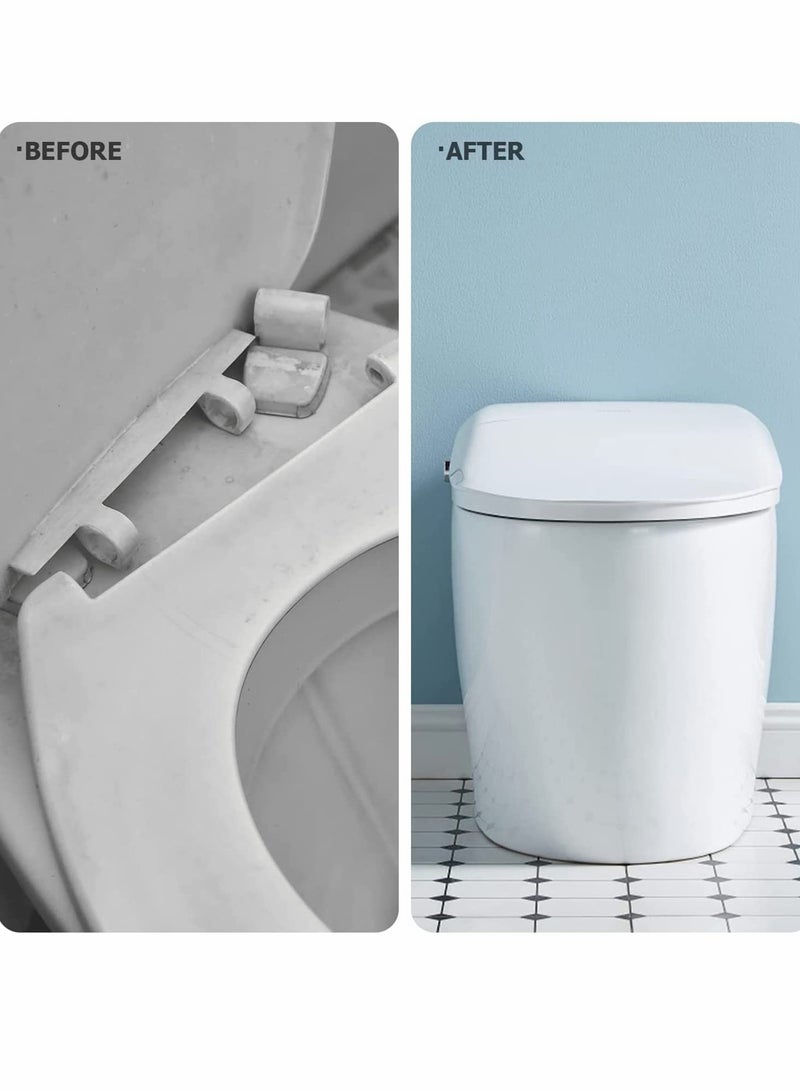 Toilet Seat Hinges Top Fixings,2 Pcs Quick Release Toilet Seat Fixings Universal Toilet Seat Hinge Fittings for WC Toilet Blind Holes - Image 2